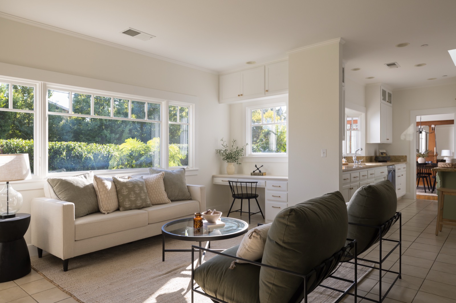 Family room seating off the kitchen