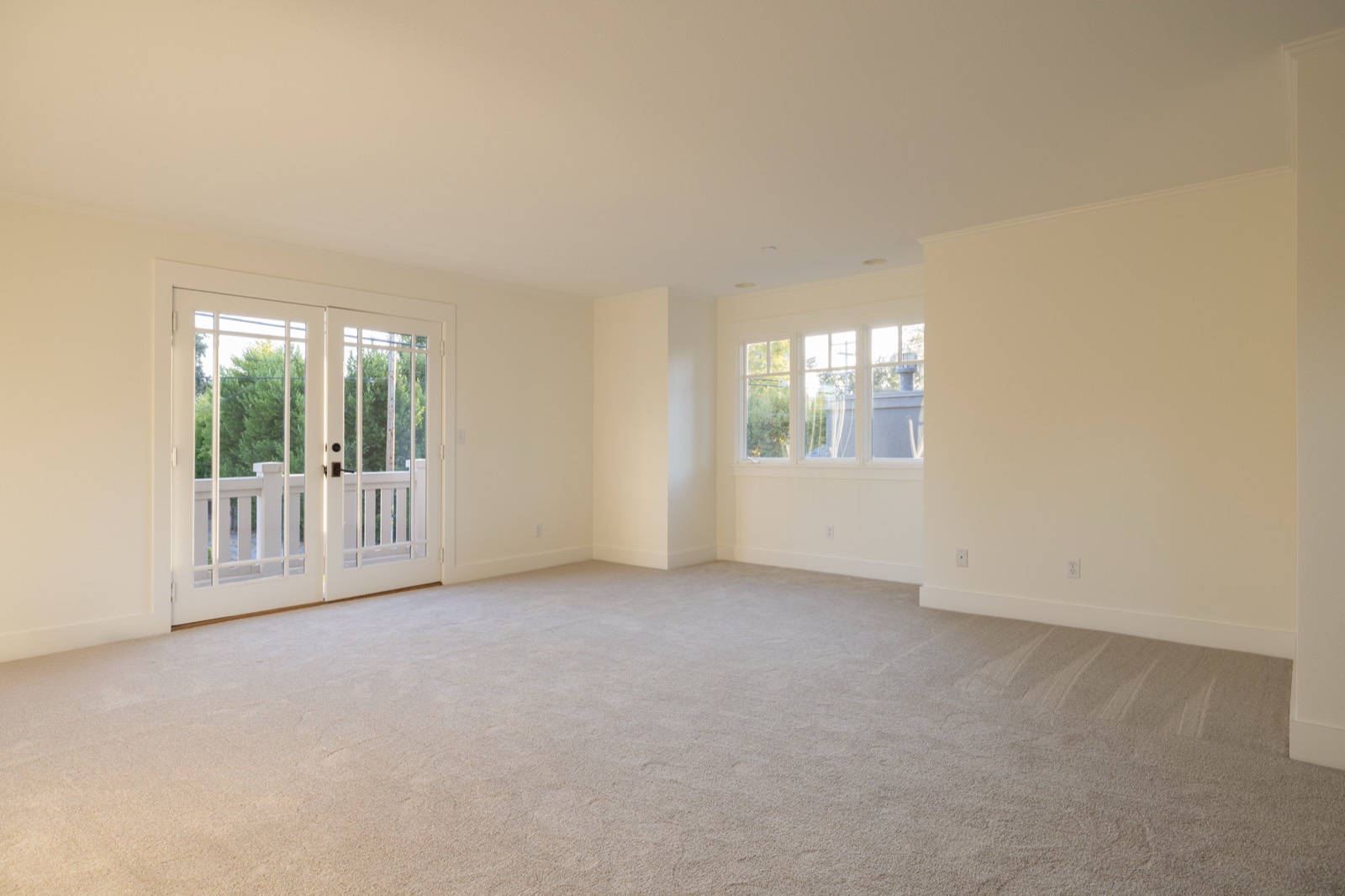 Private retreat room with French doors to a balcony